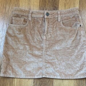 Current/Elliott Light Brown Corduroy Mini Skirt
